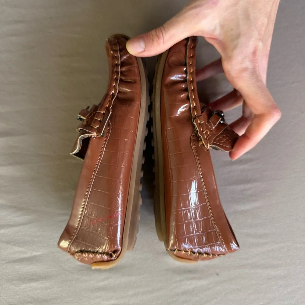 Kids Boys Woven Buckle Moccasin Loafers Dress Shoe